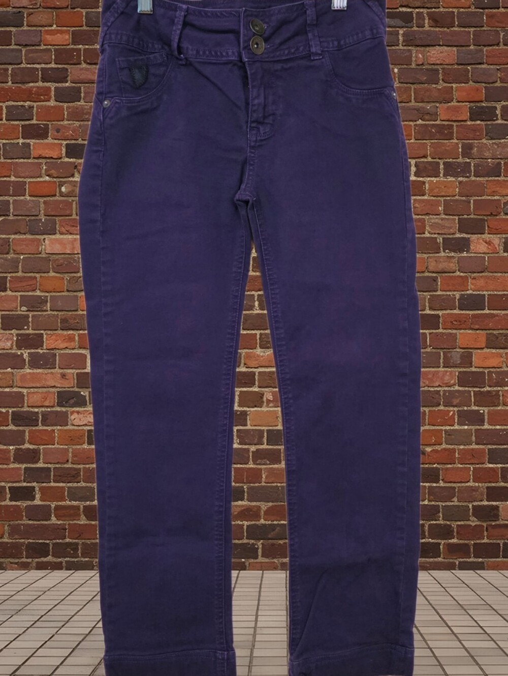 Straight Leg Women's Jeans in Deep Purple